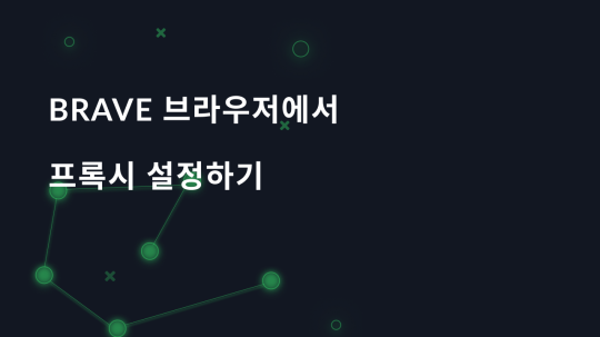 Brave 브라우저에서 프록시 설정하기