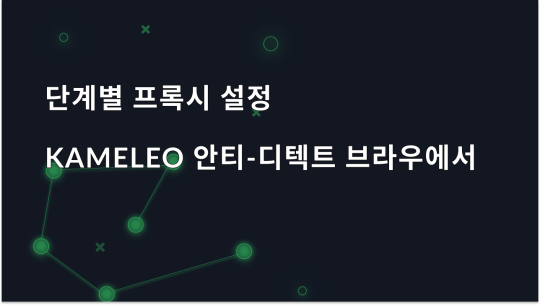 Kameleo 탐지 방지 브라우저의 단계별 프록시 설정
