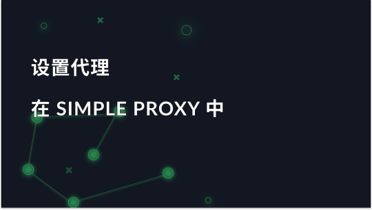  Simple Proxy中的代理设置指南