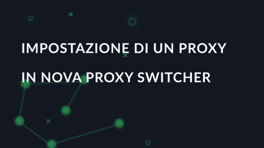 Impostazione di un proxy in Nova Proxy Switcher