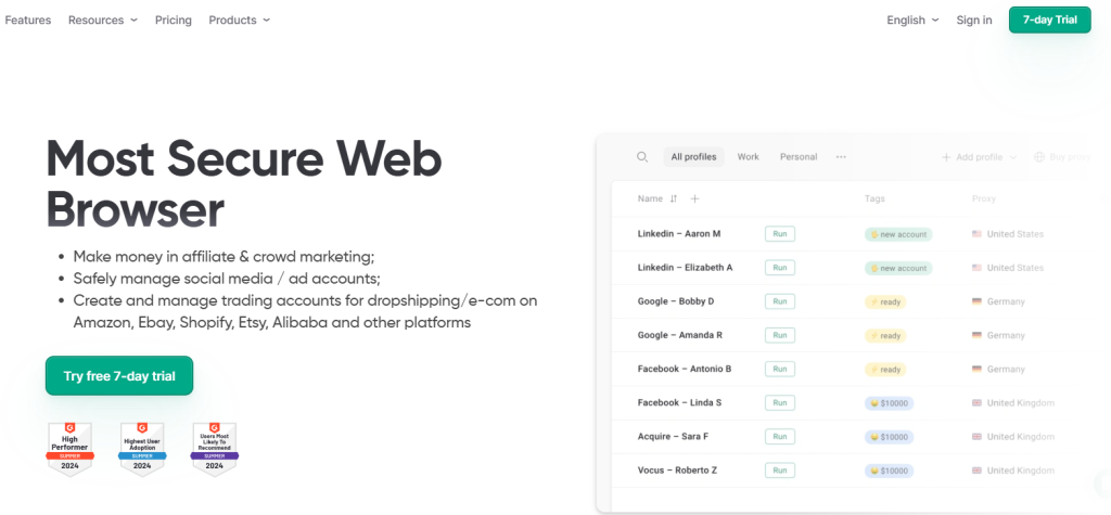 Gologin main page.png