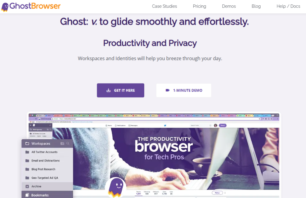 Ghost browser main page.png