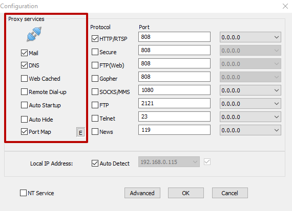 Set additional settings for the convenience of managing CCProxy