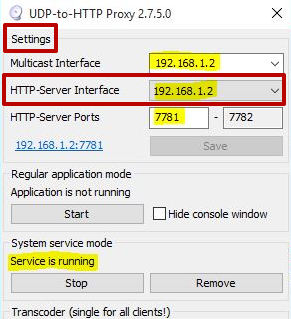 Go to the settings. Open the «HTTP-Server Interface» list, find the IP address of the computer