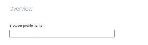 Type in any suitable profile name