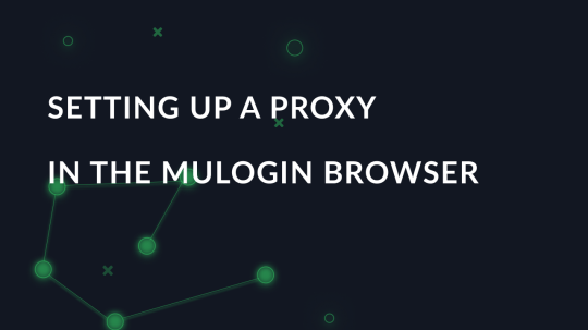 Setting up a proxy in the MuLogin browser