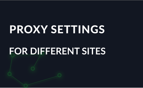 Proxy settings for different sites through the Proxifier program