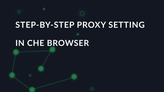 Step-by-step proxy settings in Che Browser