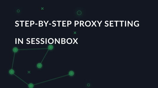 Step-by-step proxy setting in Sessionbox