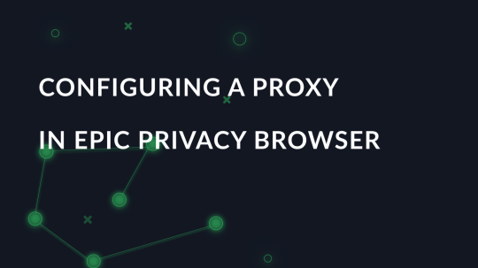 Configuring a proxy in Epic Privacy Browser