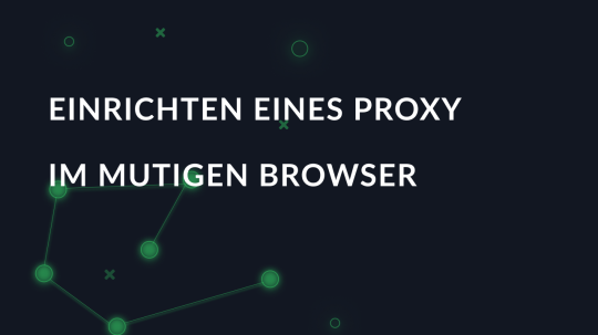 Einrichten eines Proxy im mutigen Browser