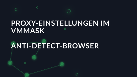 Proxy-Einstellungen im VMMask Anti-Detect-Browser