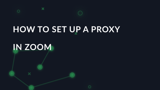 How to set up a proxy in Zoom