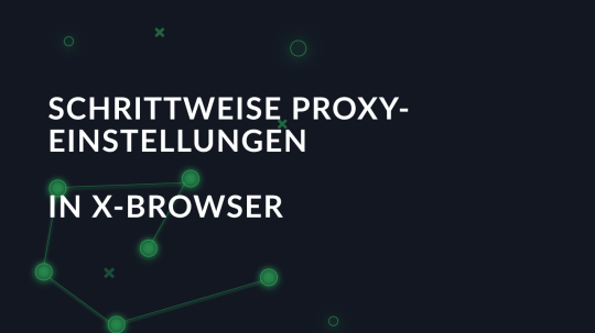 Schrittweise Proxy-Einstellungen in X-Browser