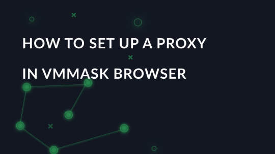 Proxy settings in VMMask anti-detect browser