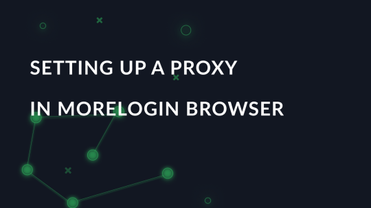 Setting up a proxy in MoreLogin browser