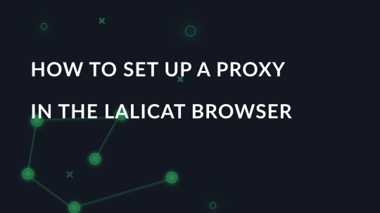 How to set up a proxy in the Lalicat browser